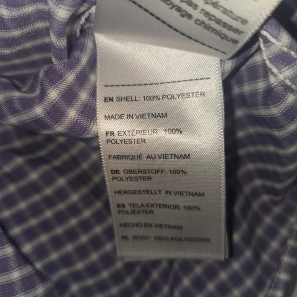 UNTUCKit Marcano Purple Gingham Button Down Shirt Mens XX-Large Regular Fit - Picture 6 of 9